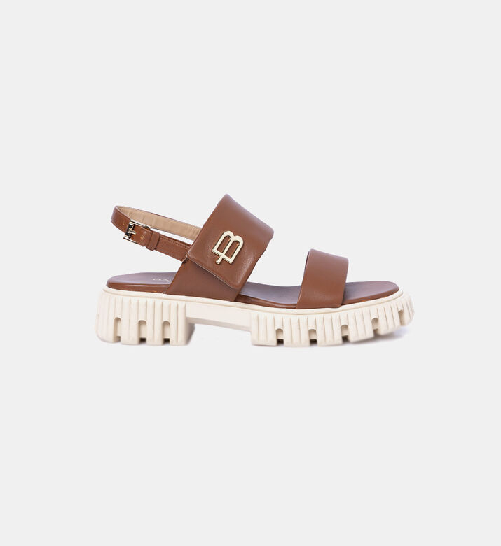 Leather Platform Heels Sandals