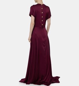 AAVVA Dress, Burgundy, M, Model View