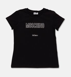 Moschino BKT Rhinestone-embellished Logo T-shirt, Packshot View