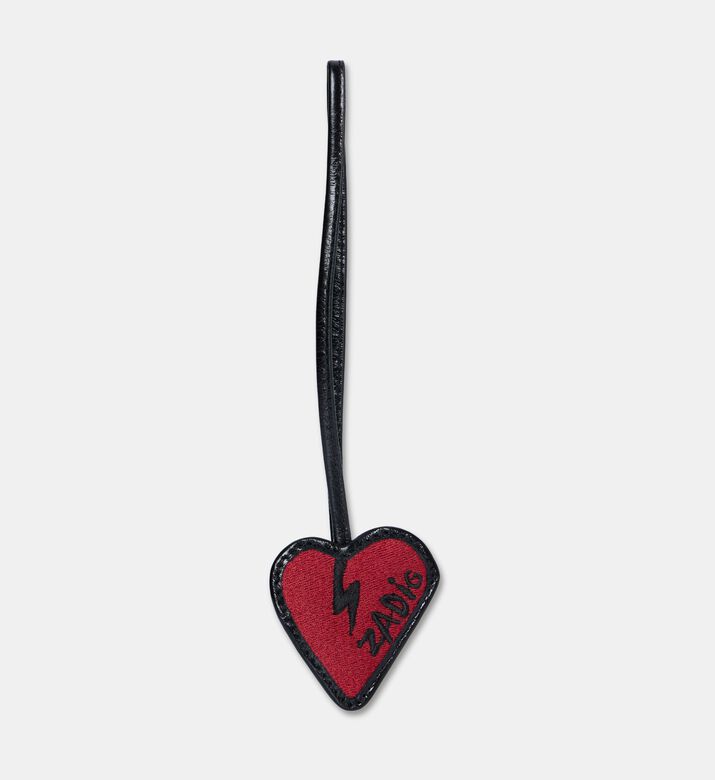 Zadig et Voltaire Flash Leather Heart Keyring, Packshot View