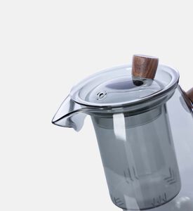 إبريق شاي بمقبض خشبي 17x11x13.5 سم