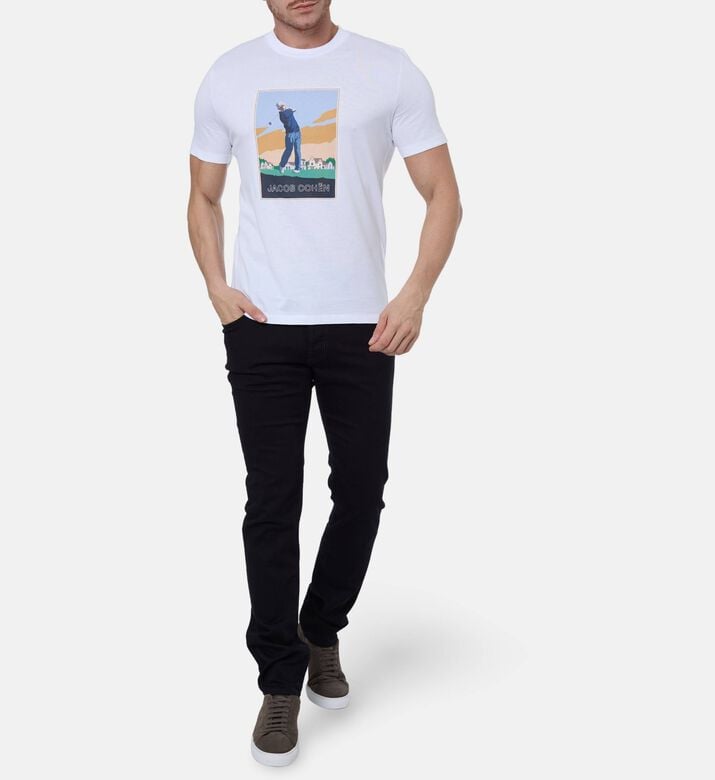 Jacob Cohen Graphic-print Crewneck T-shirt, Model View