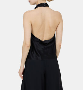 بلوزة أيانا قصيرة بياقة ملتفة حول الرقبة