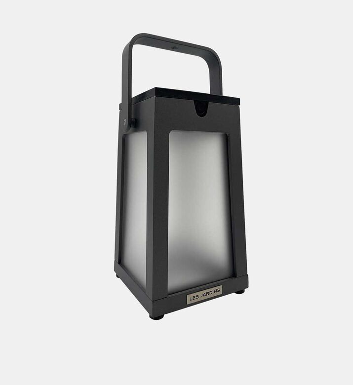 Les Jardins Tink Aluminum Solar Lantern, Grey, Packshot View