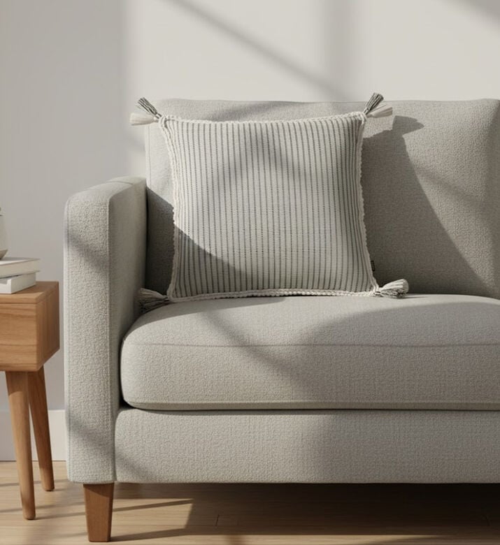 Home Deco and More Sandmot Cotton Square Filled And Vaccumed Cushion, Packshot View Home Deco and More Sandmot Cotton Square Filled And Vaccumed Cushion, Packshot View