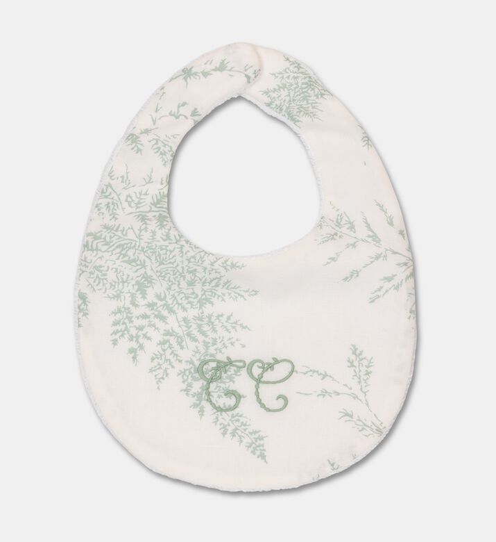 Tartine et Chocolat Baby Boy Feuillage Cornflower Bib, Green, Packshot View