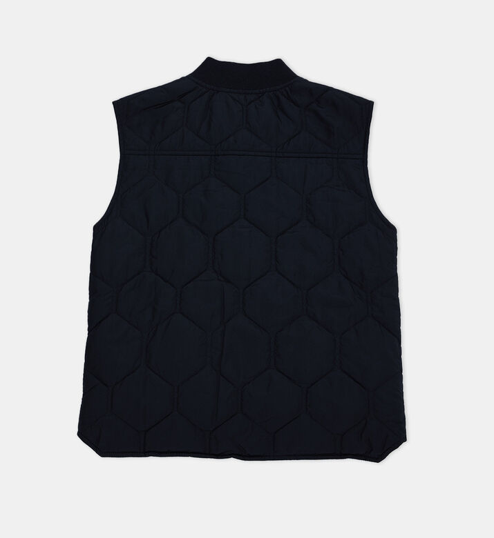 Logo-print Denim Quilted Vest