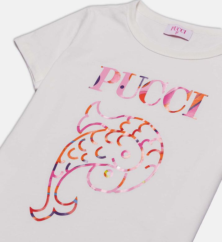 تيشيرت قطن بياقة دائرية