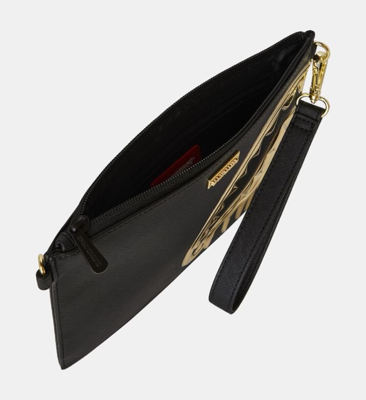 Sprayground Gold Drips Shark Mouth Crossover Clutch, Packshot View