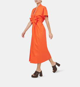 فستان سيركا منسدل باللون البرتقالي