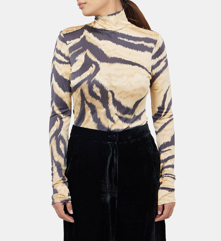 Luca Tiger Print Knitted Bodysuit