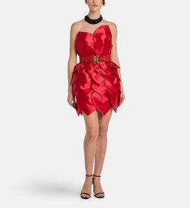 Savanna Dress Leaf, Red, S, Model View