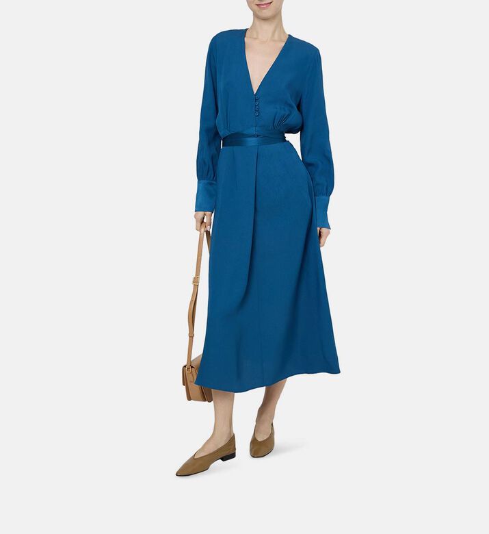 Satin Wrap Dress
