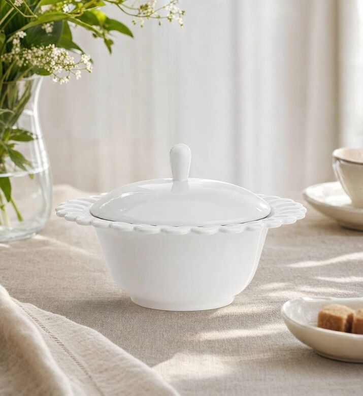 Thun Giulietta Carved Sugar Bowl, Model View