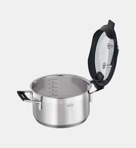 Roesle High Casserole, Silver, 20cm, Packshot View