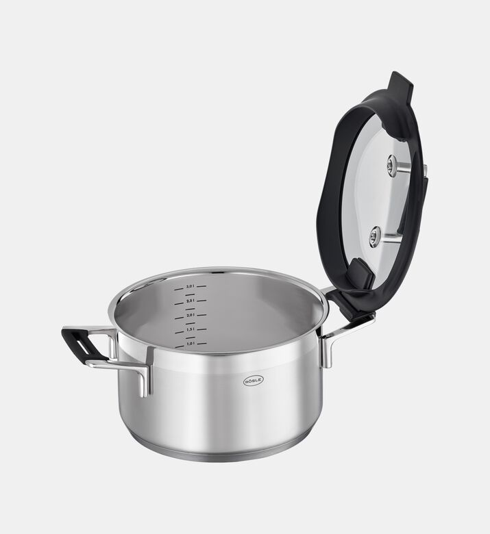 Roesle High Casserole, Silver, 20cm, Packshot View