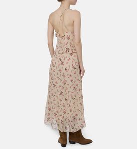Isabel Marant Floral Ruffle Chiffon Maxi Dress, Model View