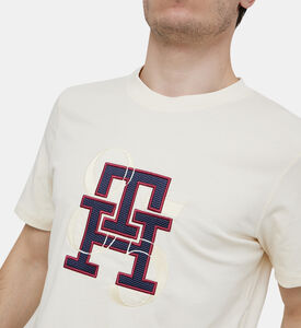 تيشيرت قطن نقي بأحرف العلامة ورقمي 85