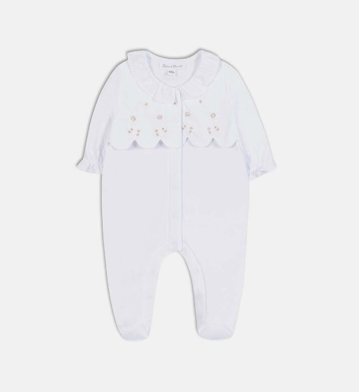 Ruffle Collar Round Neck Pajamas