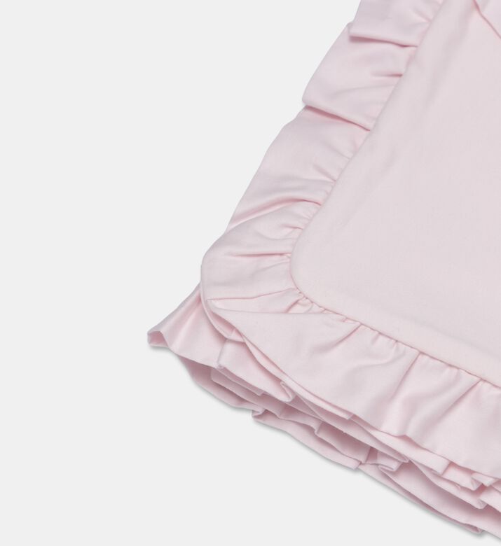 My First Collection Frill-trim Baby Blanket With Bow, Pink, Packshot View