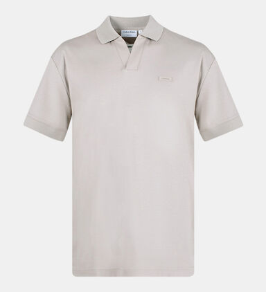 Open Placket Cotton Polo Shirt