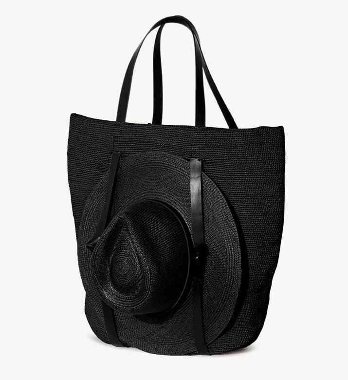 Raffia Leather All-in-one Travel Tote Bag