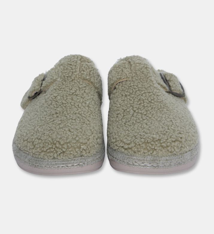 Salvi Adjustable Buckle Shearling Clogs, Light-green, Eu-41, Packshot View