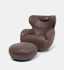 كرسي بذراعين بمسند على شكل صدفة