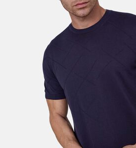 تيشيرت محبوك بنسيج مزخرف