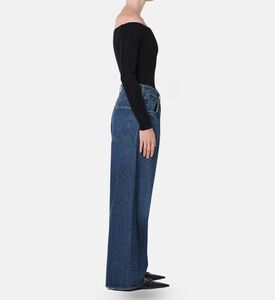Agolde High Rise Wide-leg Denim Pants, Model View