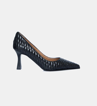 Quilted Design Pointed Toe Heels