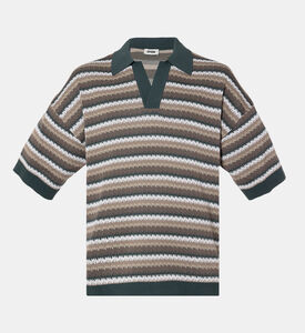 Stripe Pattern Short-sleeve T-shirt