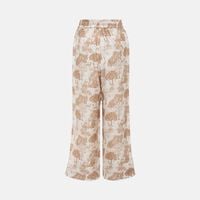 Carol Printed Elasticated Straight-leg Trousers