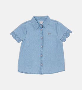 Button-down Short-sleeve Denim Shirt