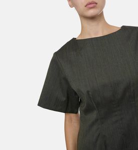 فستان غلاديس قصير بأكمام واسعة