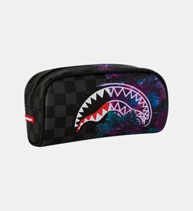 حافظة أقلام رصاص دريب بنمط مربعات بفم قرش