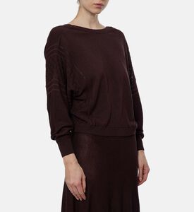 Ba and Sh V-neck Long-sleeve Sweater, Model View
