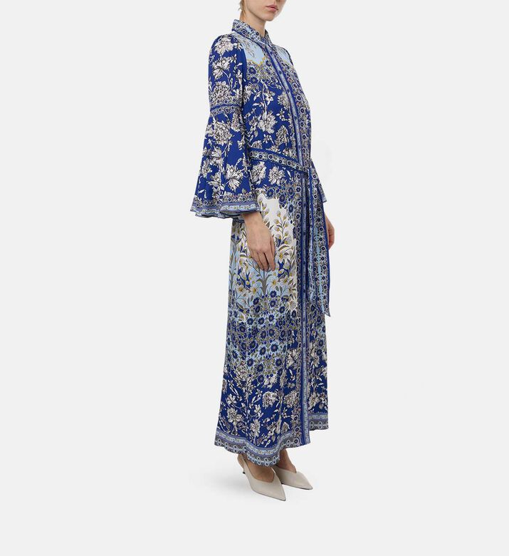 All-over Floral-print Button Closure Dress