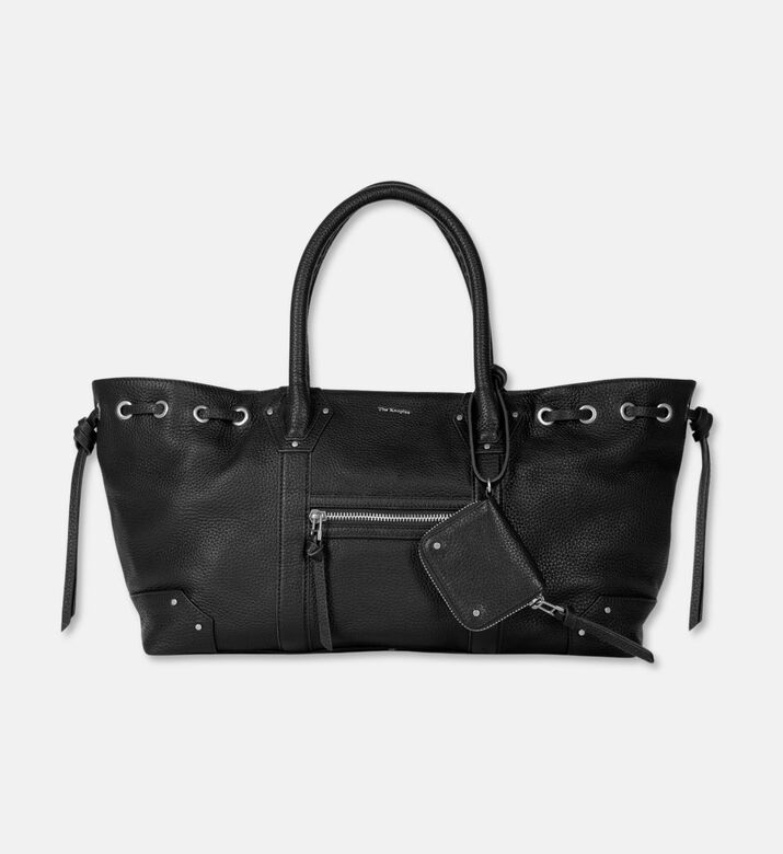 The Kooples Logo-detail Silver-tone Hardware Slouchy Tote Bag, Packshot View