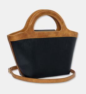 Manc Juliette Logo Plaque V-shaped Mini Tote, Black, Packshot View