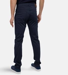 Corneliani Luxury Silk-blend Trousers, Navy, 34, Model View