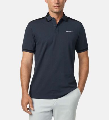 Shoulder Panels Cuff-detail Polo Shirt