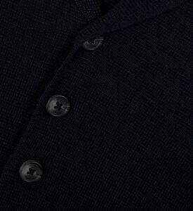 سترة صوفية محبوكة بياقة شال