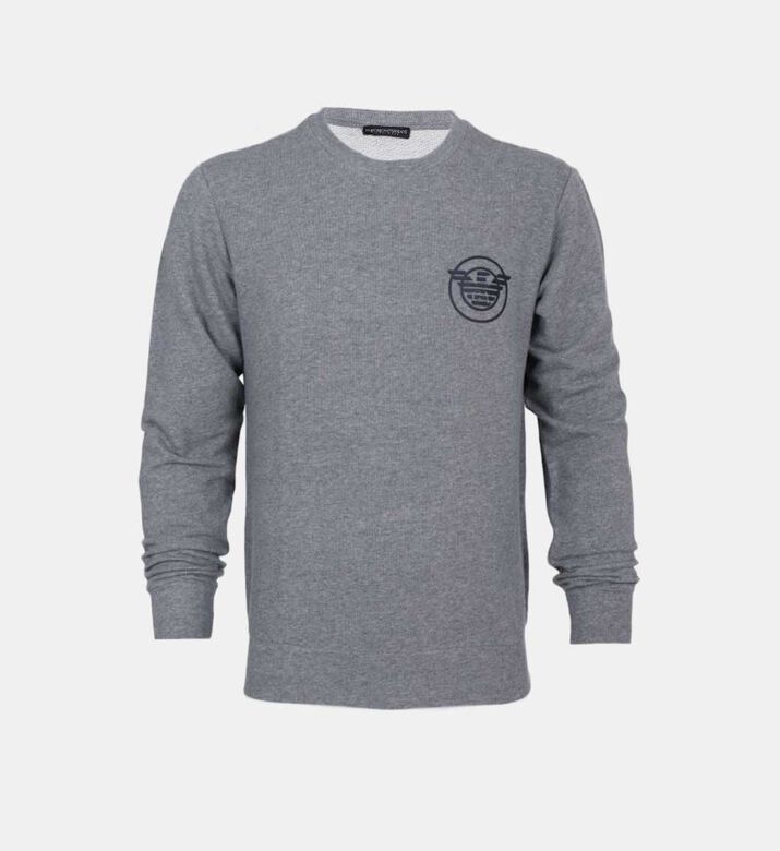 Logo Print Round Neck Knit Shirt
