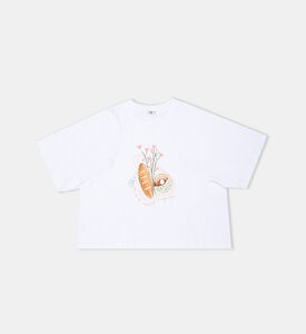 تيشيرت للبنات الصغيرات بطبعة أزهار