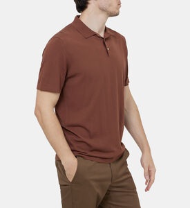 تيشيرت بولو قطن محبوك بأزرار