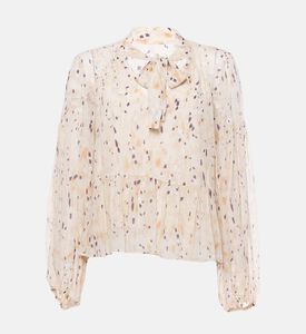 All-over Graphic-print V-neck Top