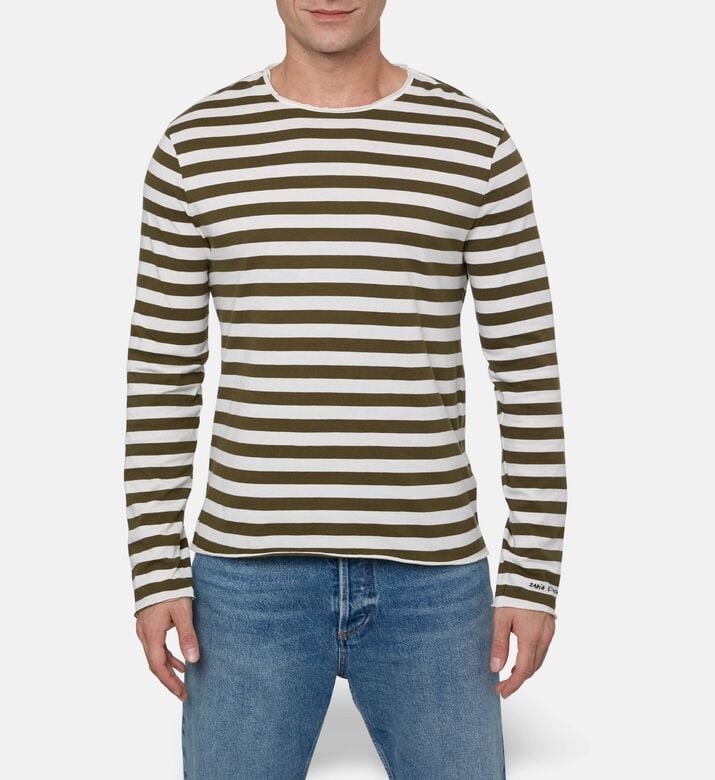 Zadig et Voltaire Timo Striped Long-sleeve T-shirt, Model View