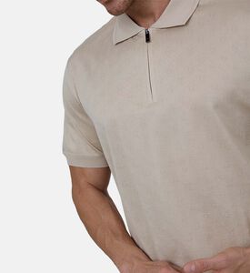 Cotton Front Half-zip Polo Shirt