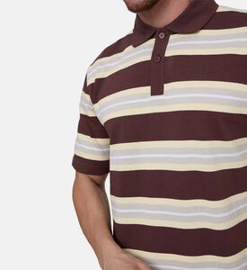 قميص بولو قصير الأكمام قطن عضوي بقصة عادية